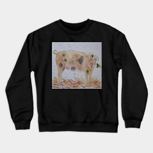 Spotty Pig and a bumble bee Crewneck Sweatshirt